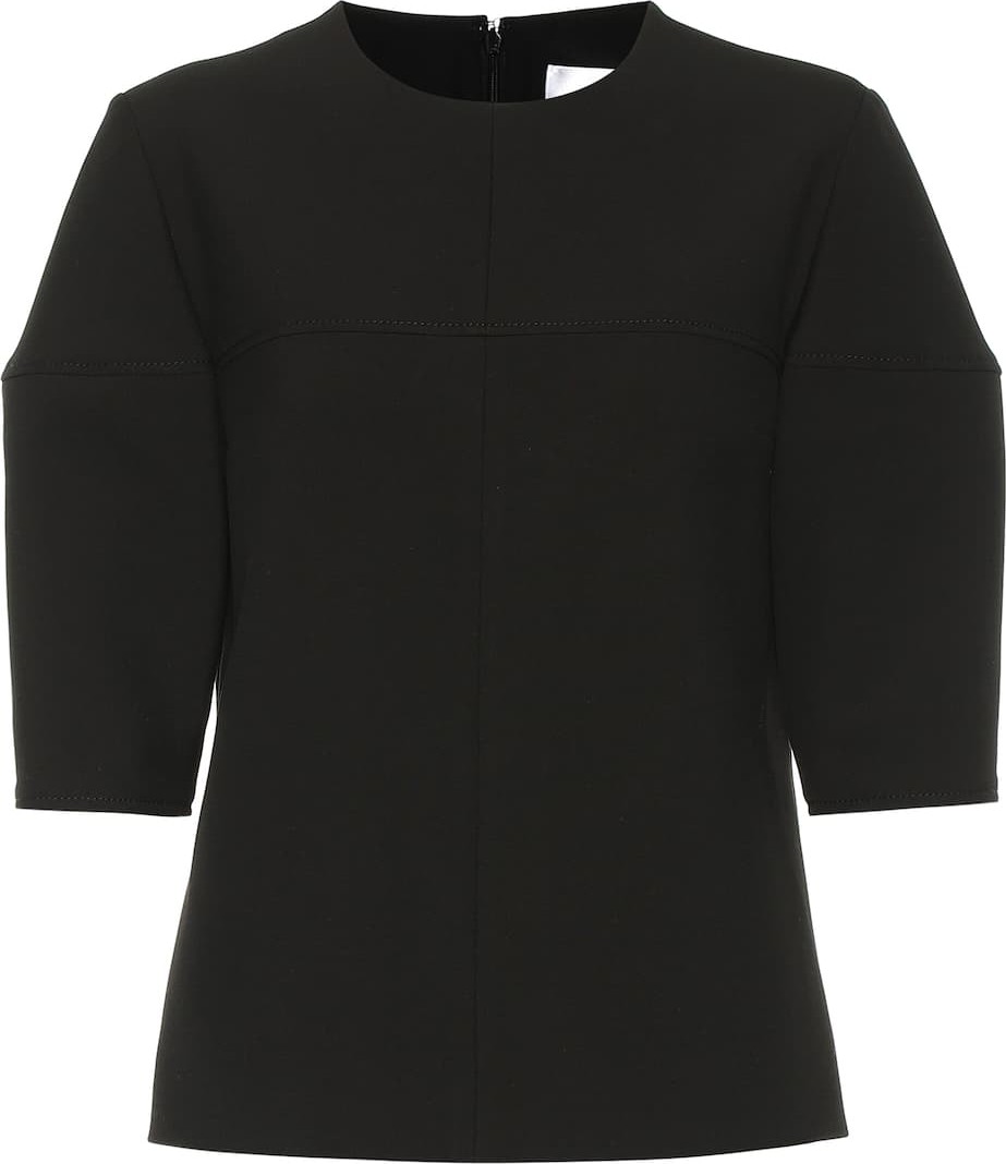 VICTORIA, VICTORIA BECKHAM Structured-sleeve stretch top VICTORIA, VICTORIA BECKHAM Structured-sleeve stretch top