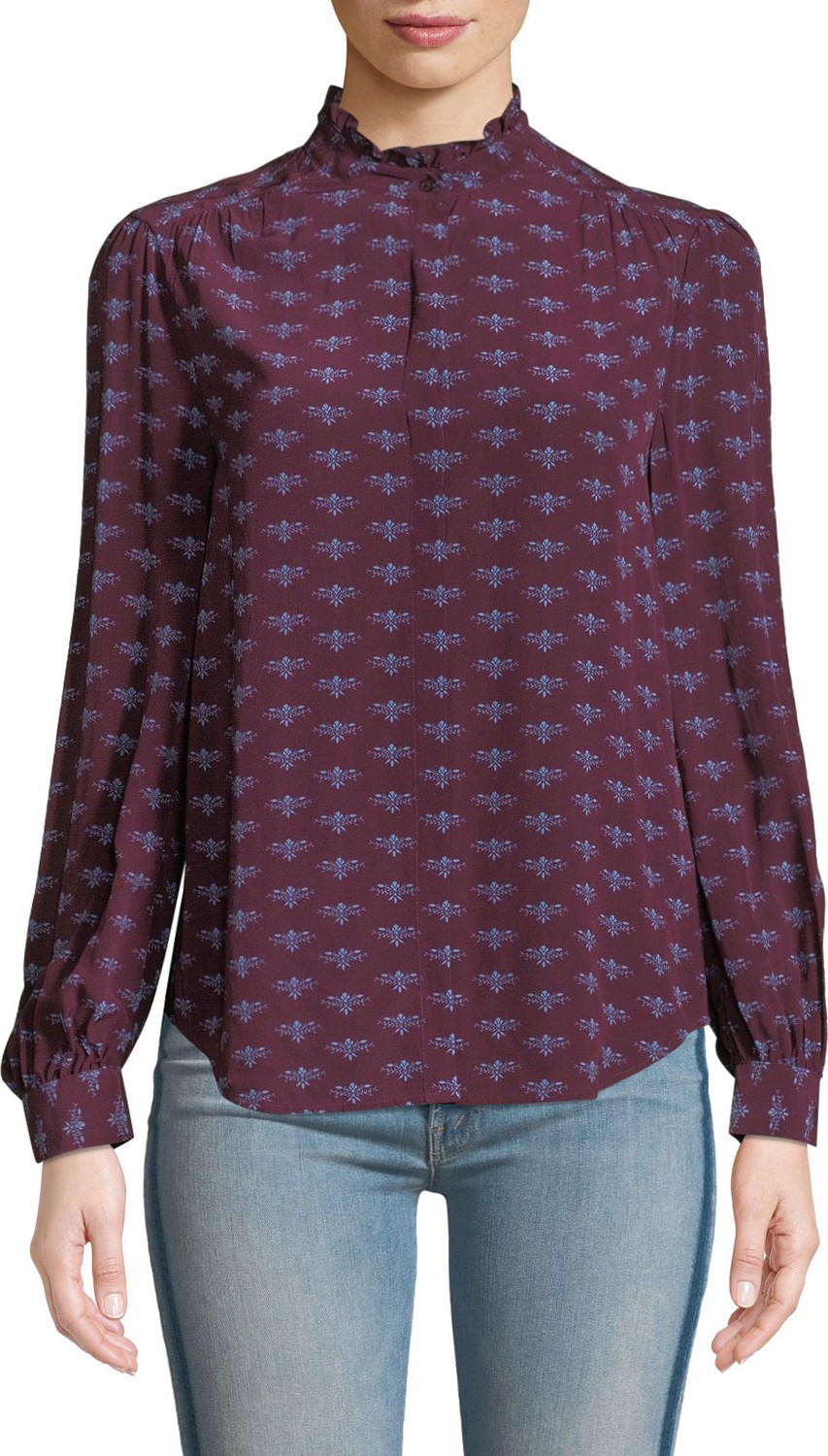 Joie Mintee F Long-Sleeve Printed Top