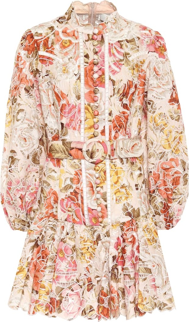 Zimmermann Bonita floral linen minidress
