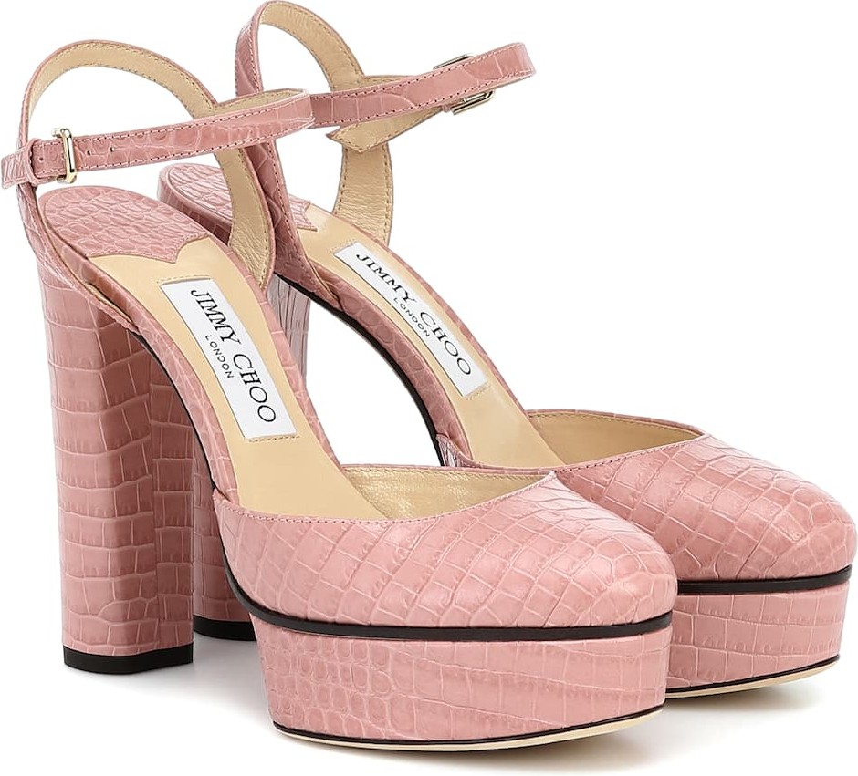 Jimmy Choo Maple 125 platform leather pumps