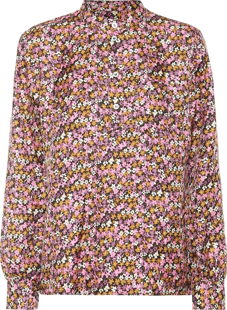 A.P.C. Amandine floral silk blouse
