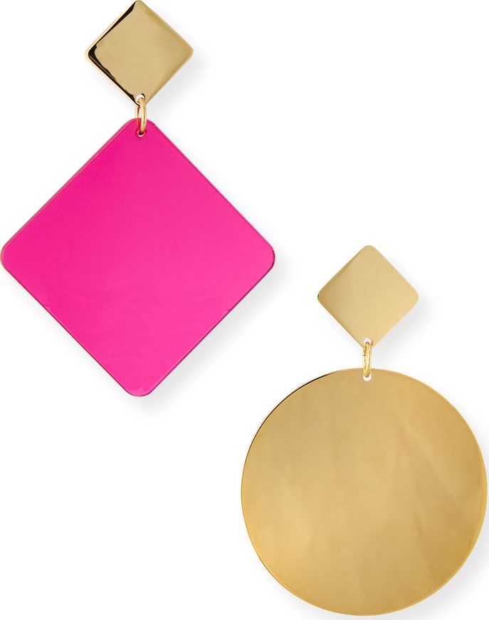 Isabel Marant Etoile Mismatched Geometric Drop Earrings