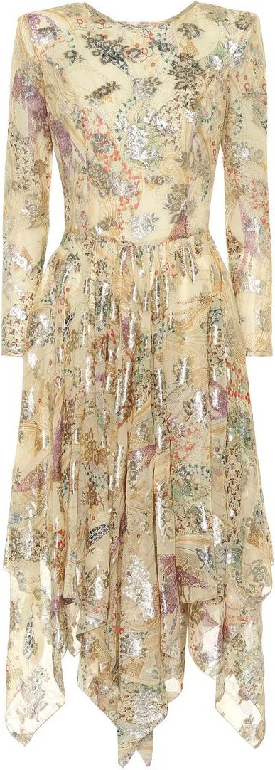 Etro Printed silk midi dress