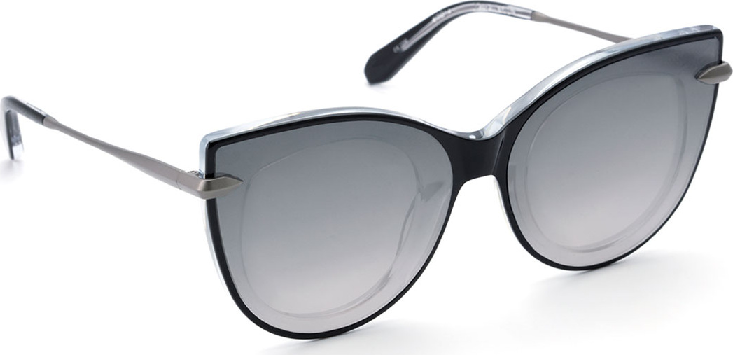 KREWE Laveau Cat-Eye Acetate & Metal Mirrored Sunglasses