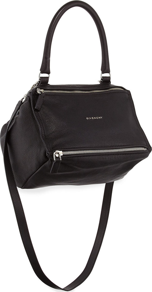 Givenchy Pandora Small Sugar Leather Shoulder Bag, Black