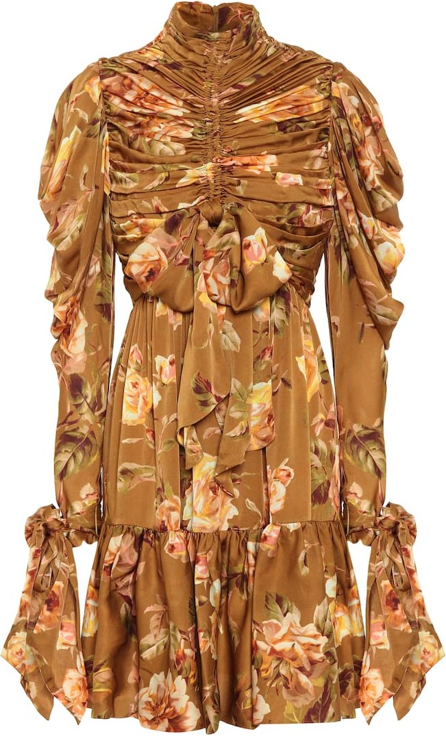 Zimmermann Floral silk-satin dress
