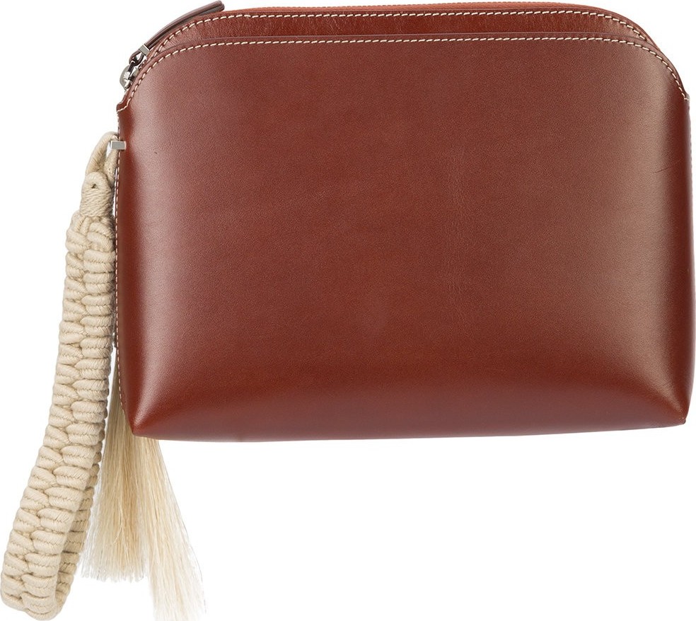 THE ROW tasseled wristlet clutch