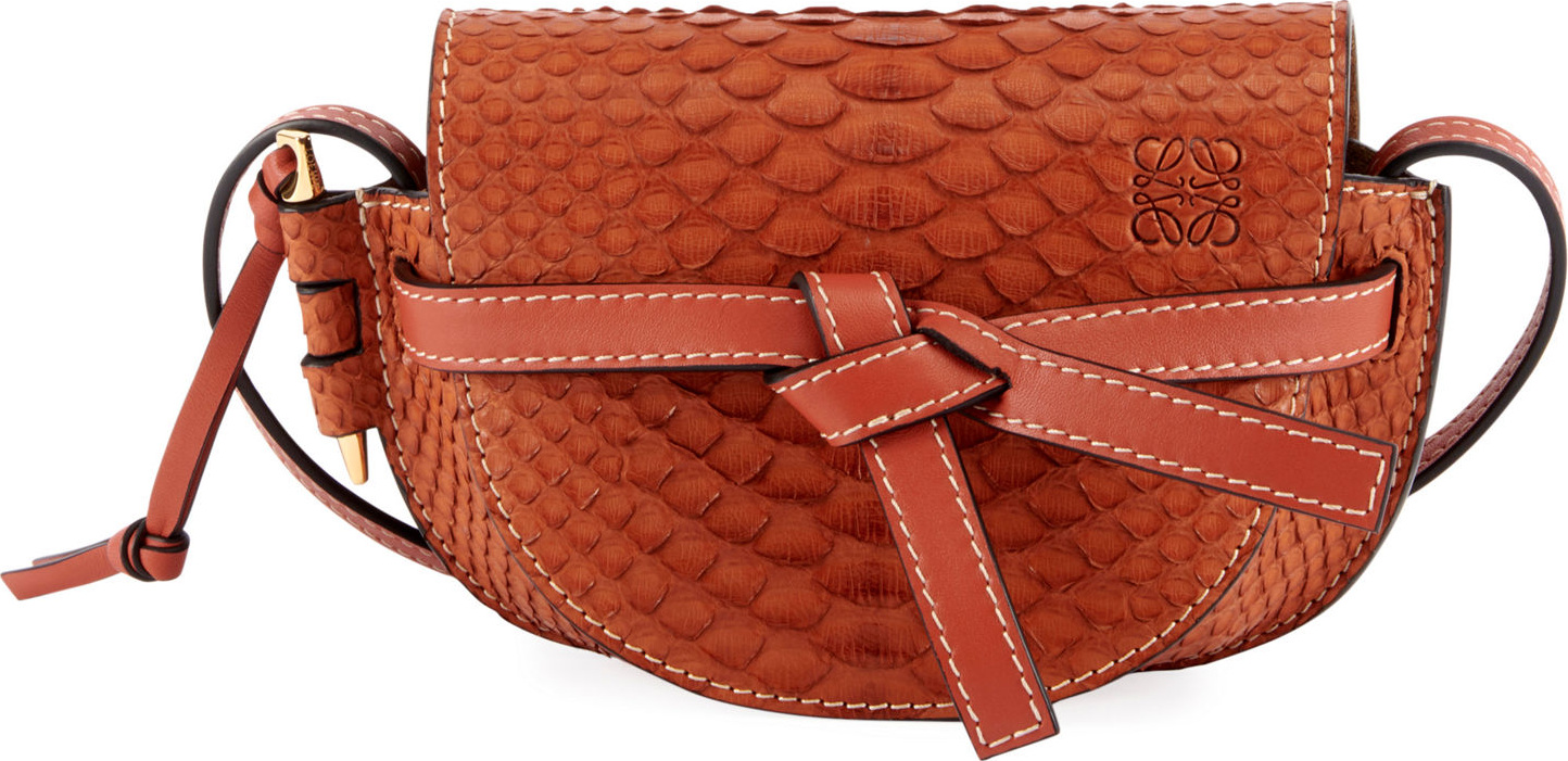 LOEWE Gate Mini Python Shoulder Bag