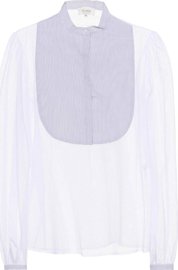 Isa Arfen Tulle bib-front blouse