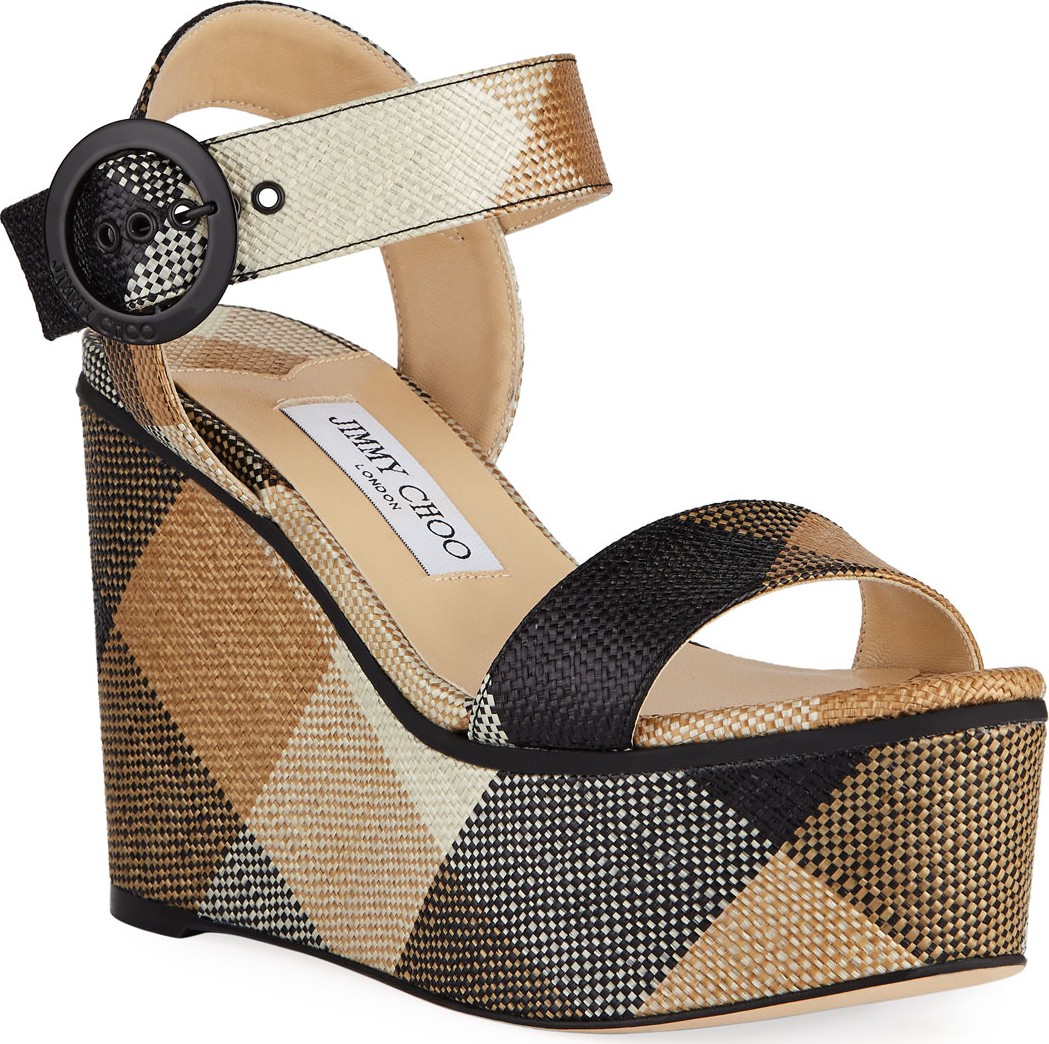 Jimmy Choo Abigail Wedge Platform Sandals