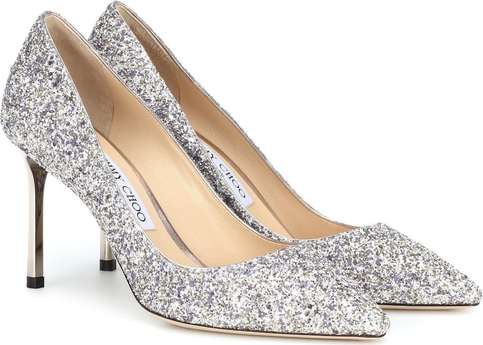 Jimmy Choo Romy 85 glitter pumps
