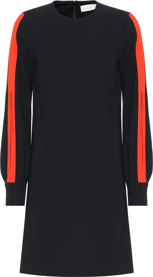 VICTORIA, VICTORIA BECKHAM Long-sleeved crêpe midi dress