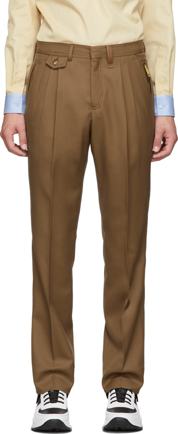 Burberry London England Brown Formal Trousers