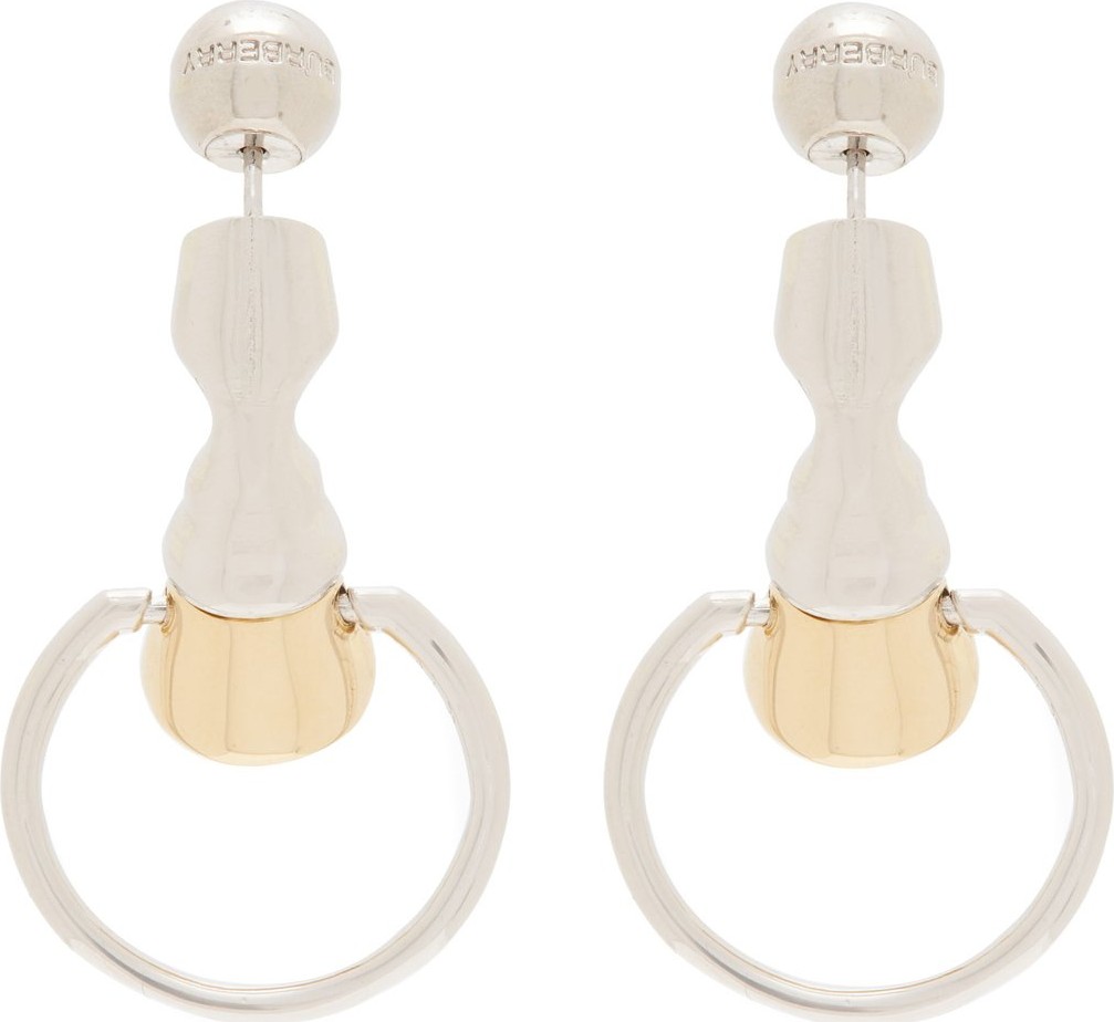 Burberry London England Horse hoof-drop earrings