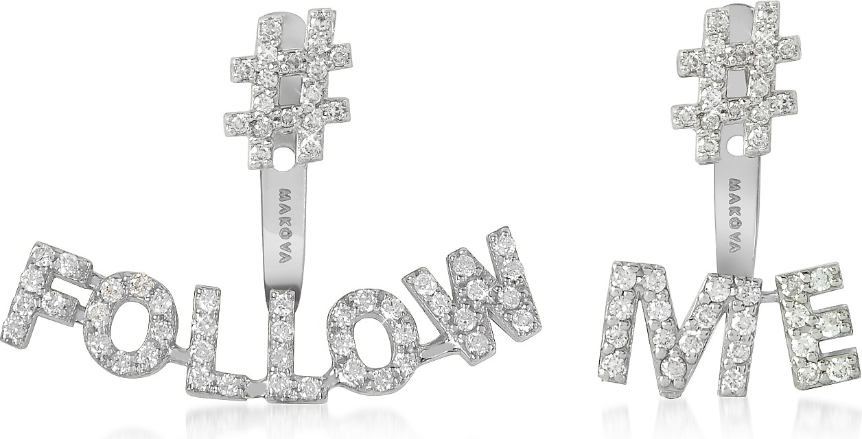 Makova Jewelry #Follow #Me 18K Gold & 0.28 ctw Diamonds Earrings