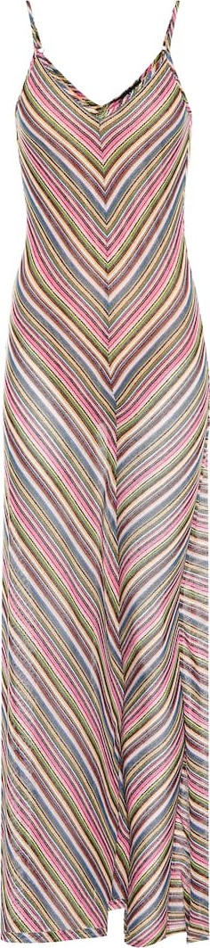 Y/Project Striped cotton-blend maxi dress