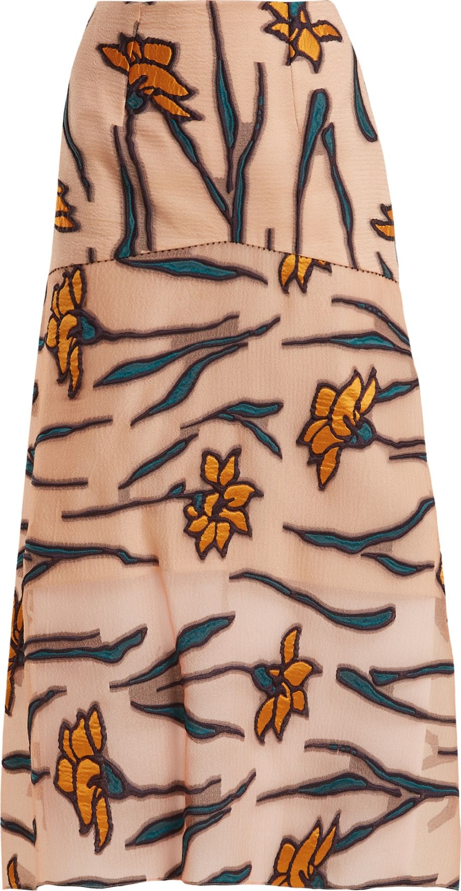 Roland Mouret Hilston iris fil coupé skirt