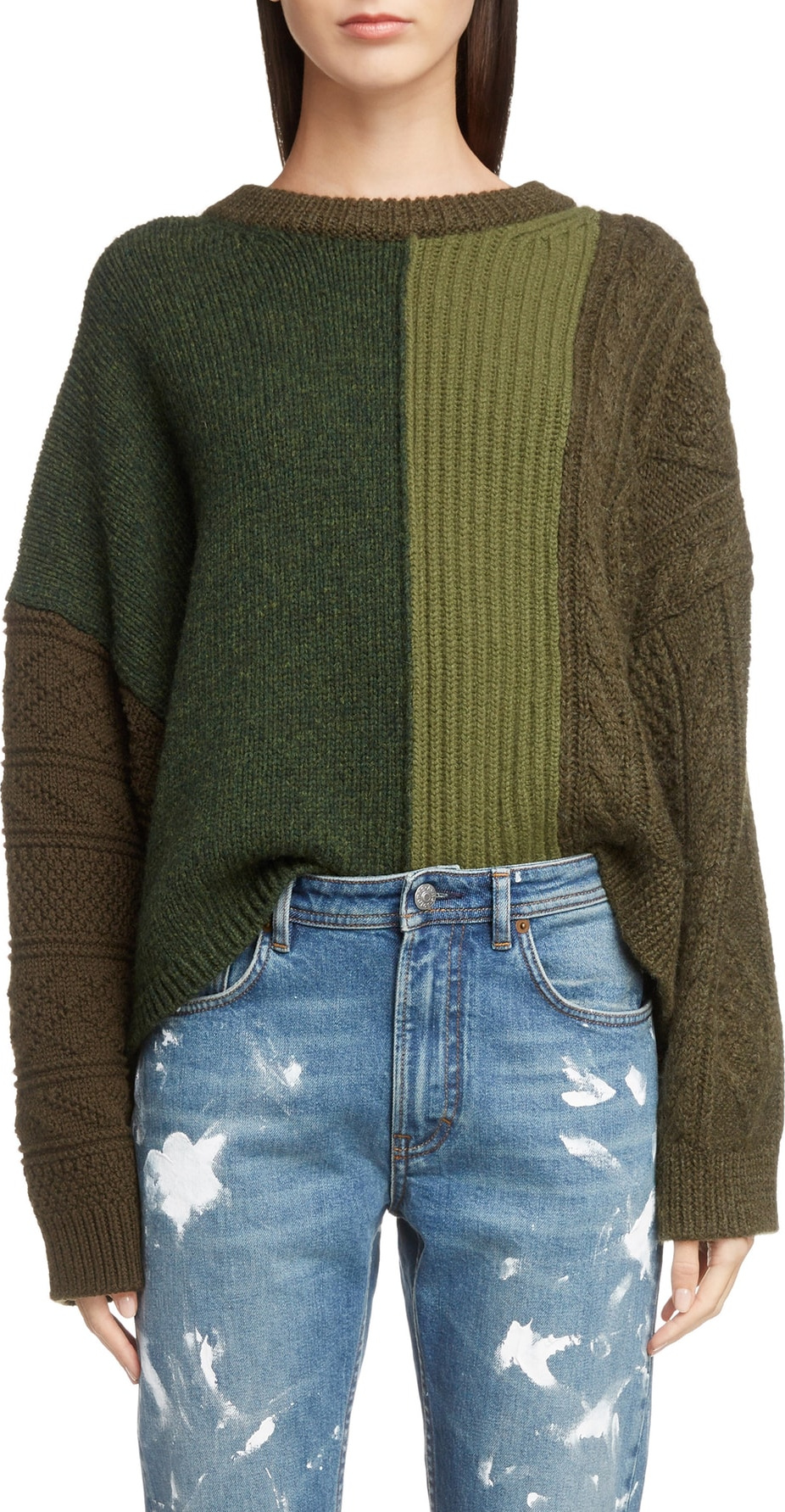 Acne Studios Vertical Stripe Wool Sweater