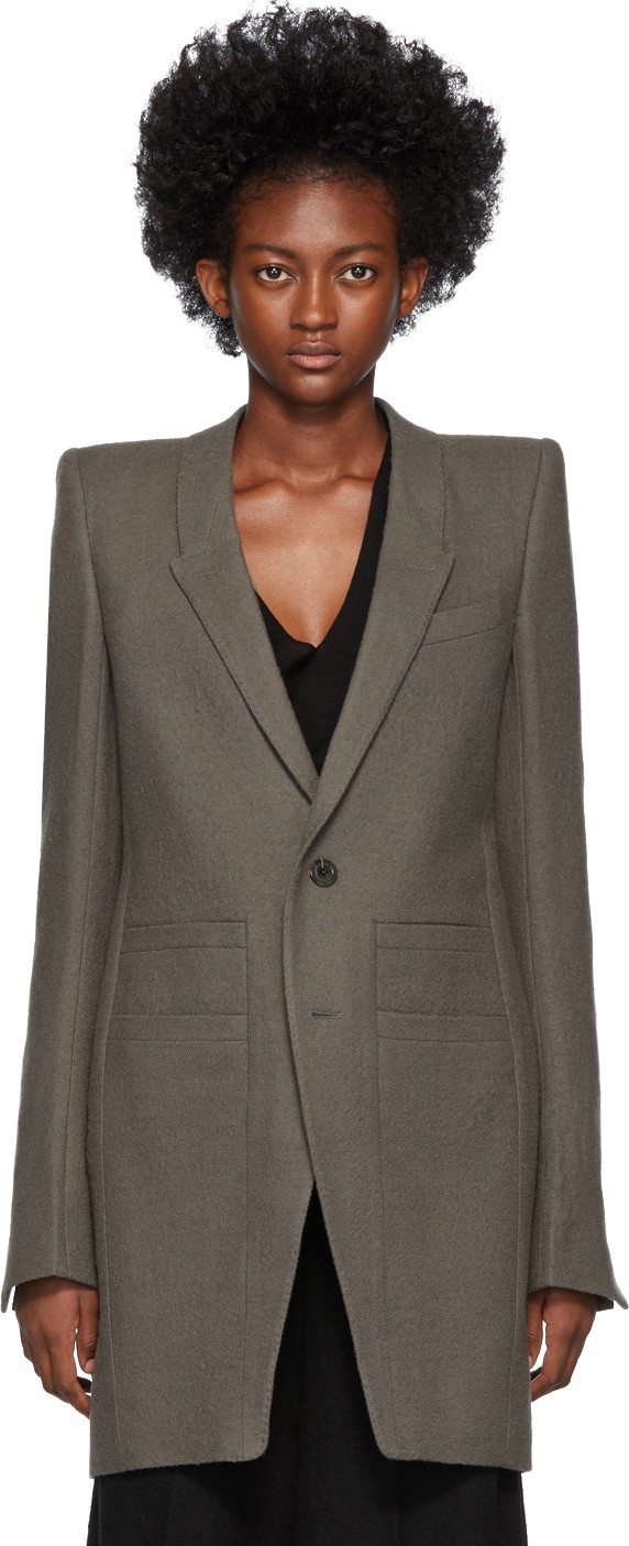 Rick Owens Brown Neue Tailored Coat