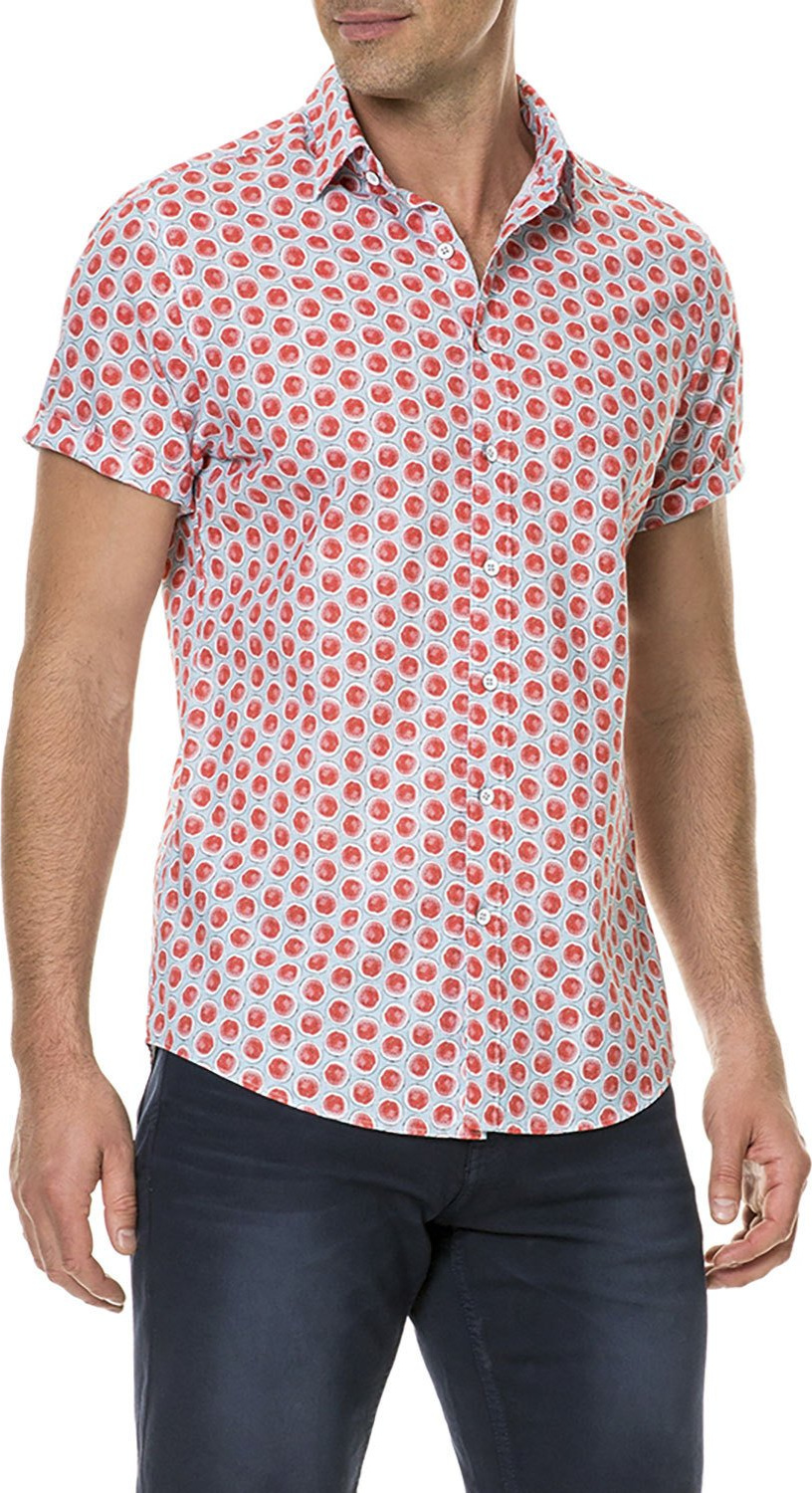 Rodd & Gunn Men's Mellons Bay Watermelon Short-Sleeve Sport Shirt