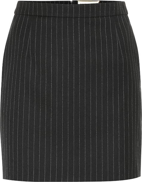 Saint Laurent Pin-striped wool skirt