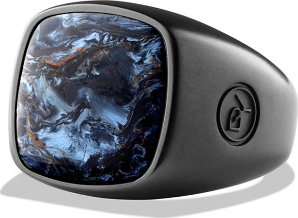 David Yurman Pietersite Cushion Signet Ring