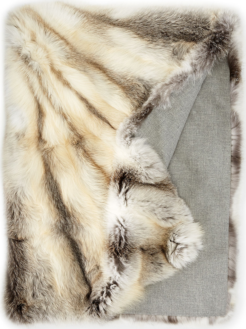 Gorski SAGA® Superb Fox Throw, Cashmere/Wool Lined