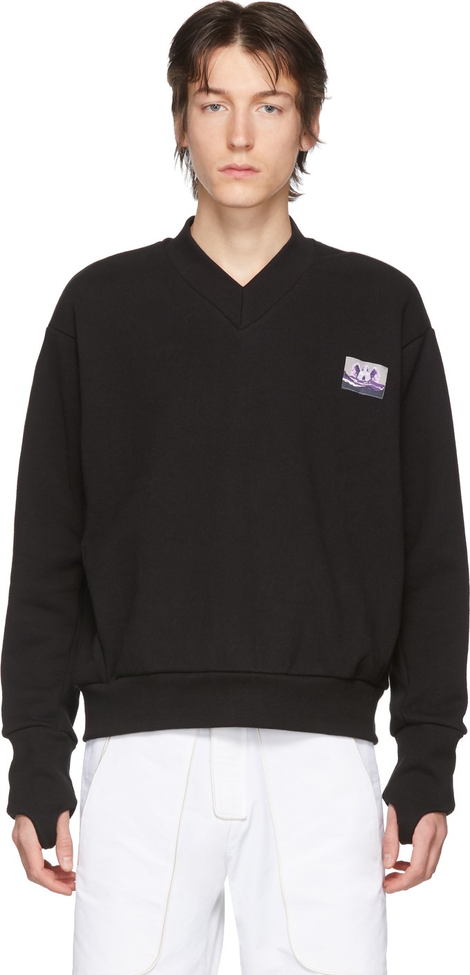 Boramy Viguier Black V-Neck Sweater