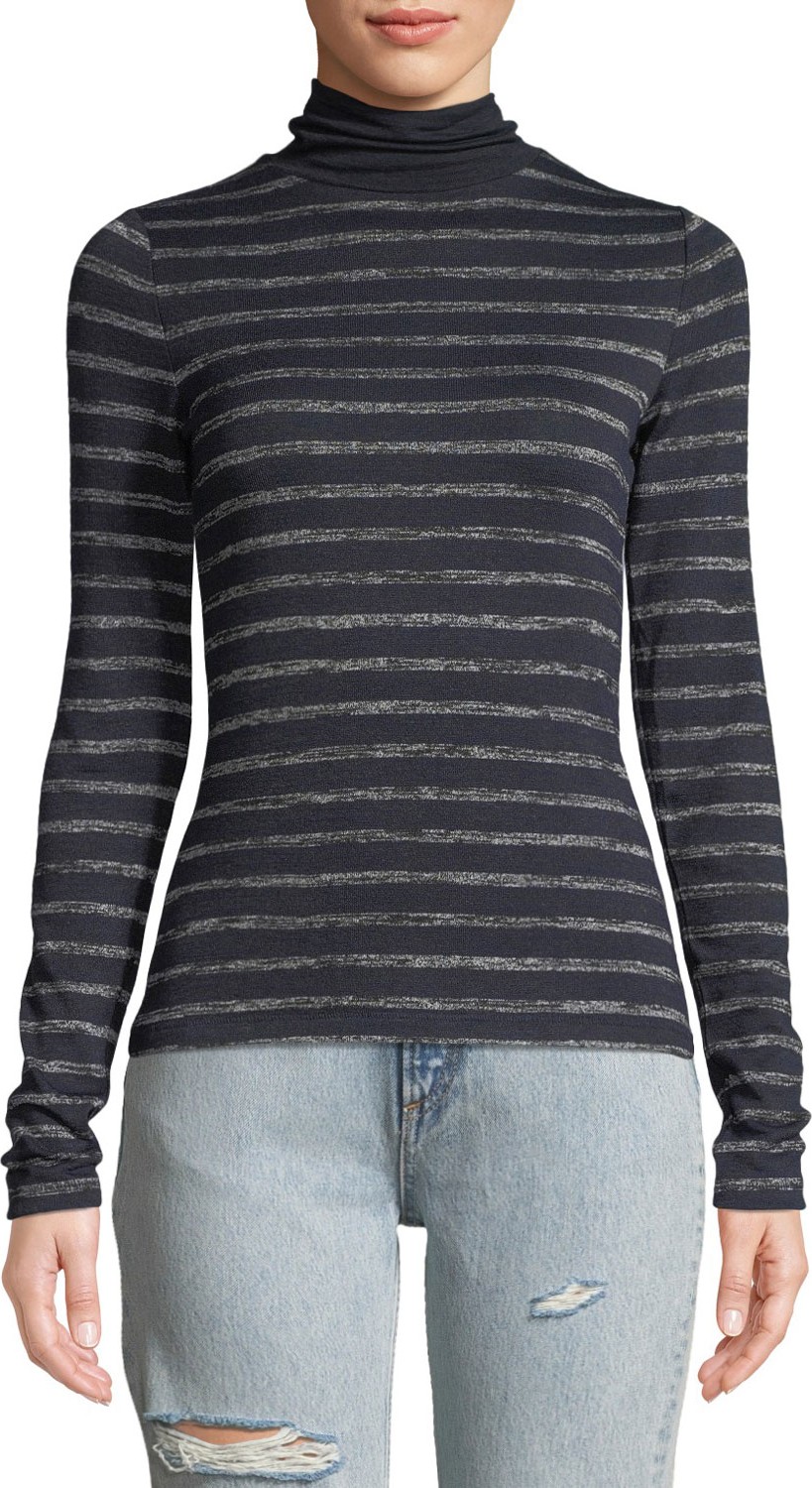 Rag & Bone Landon Striped Turtleneck Top