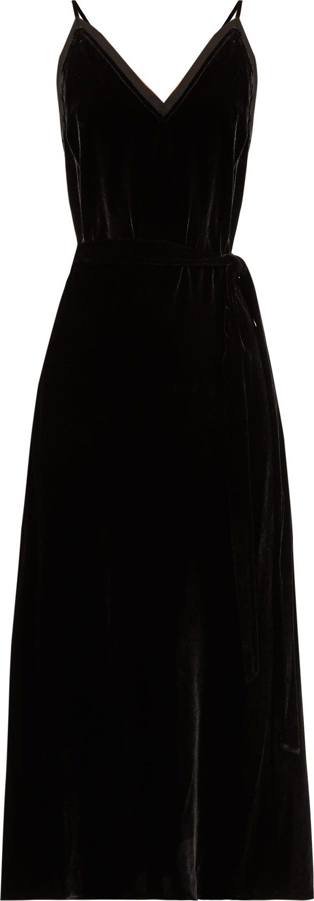 FRAME DENIM Velvet slip dress