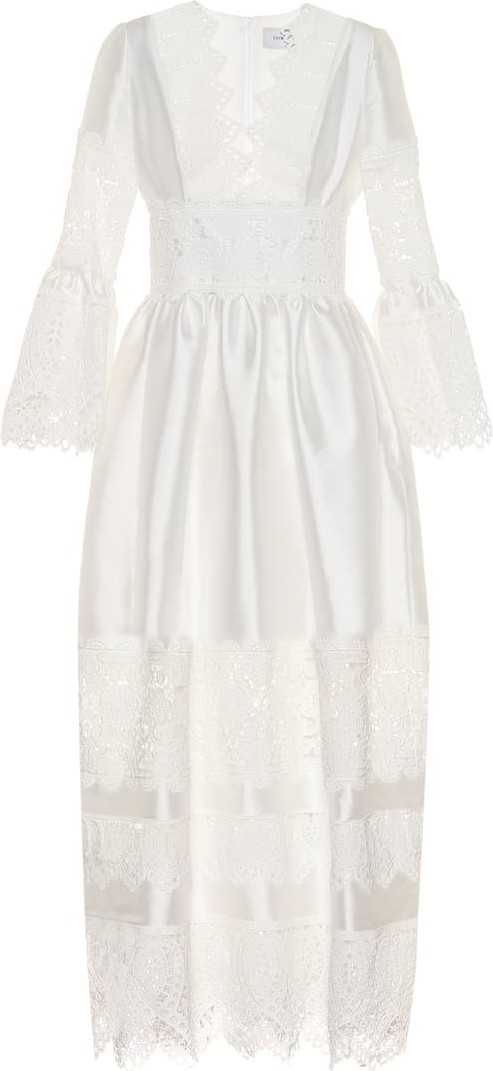 Erdem Irmina mikado and lace gown