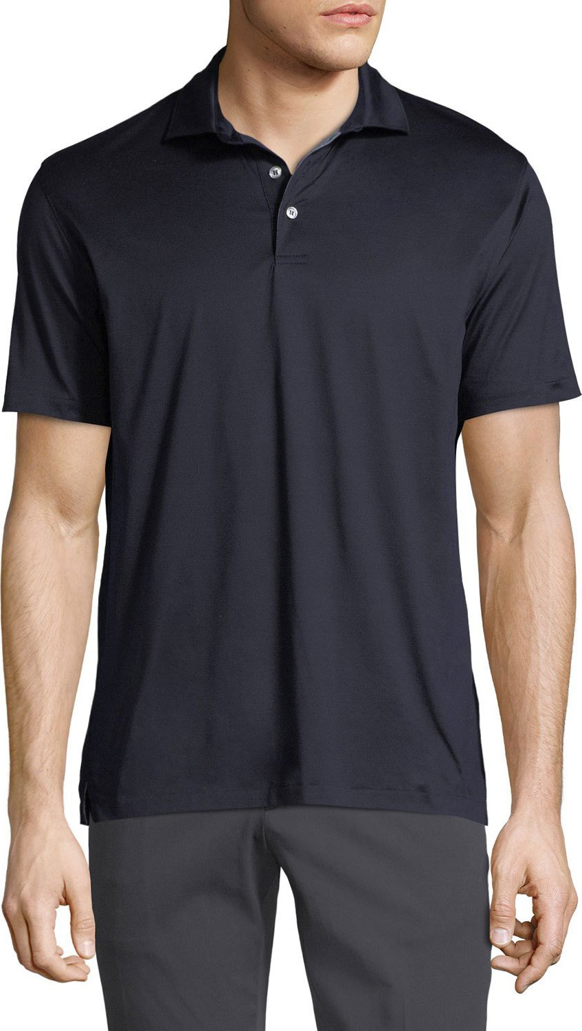 Ermenegildo Zegna Men's Mercerized Cotton Jersey Polo Shirt