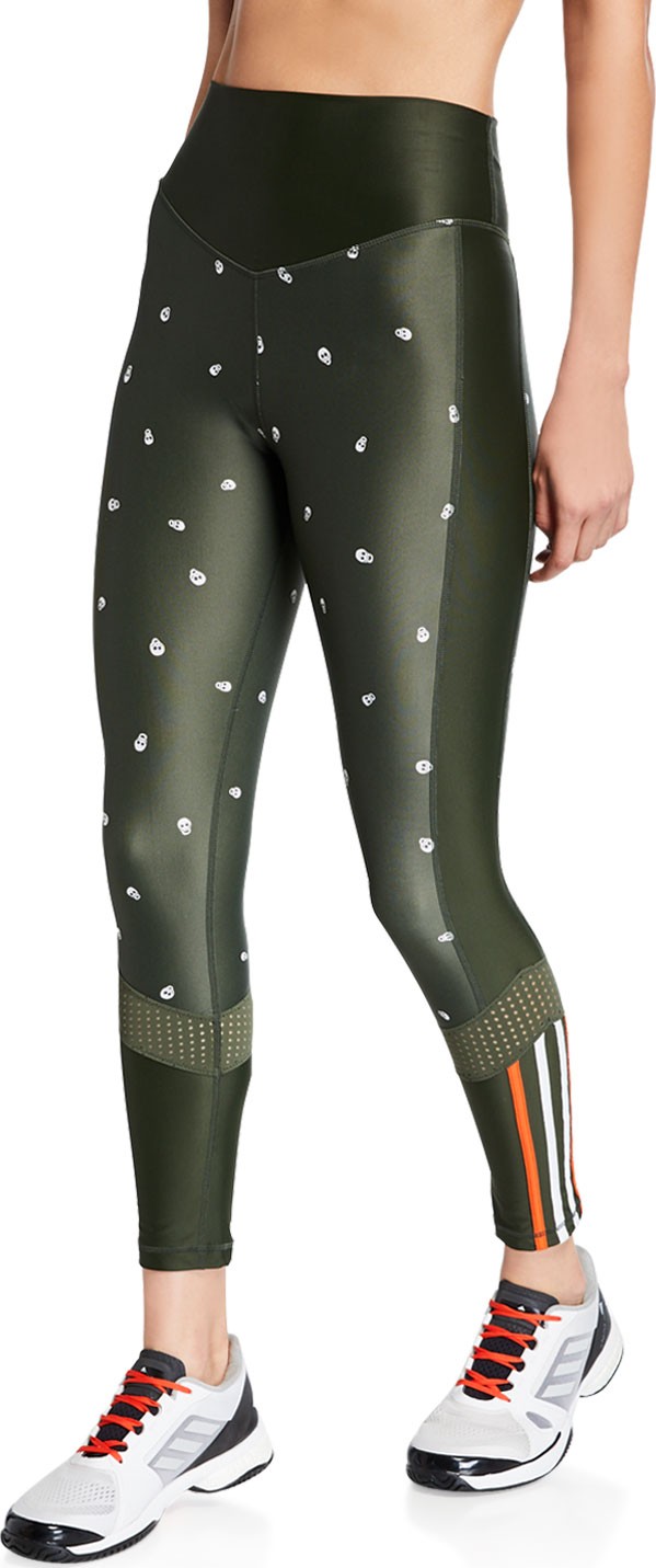 The Upside Skulls Dance Printed Midi Leggings