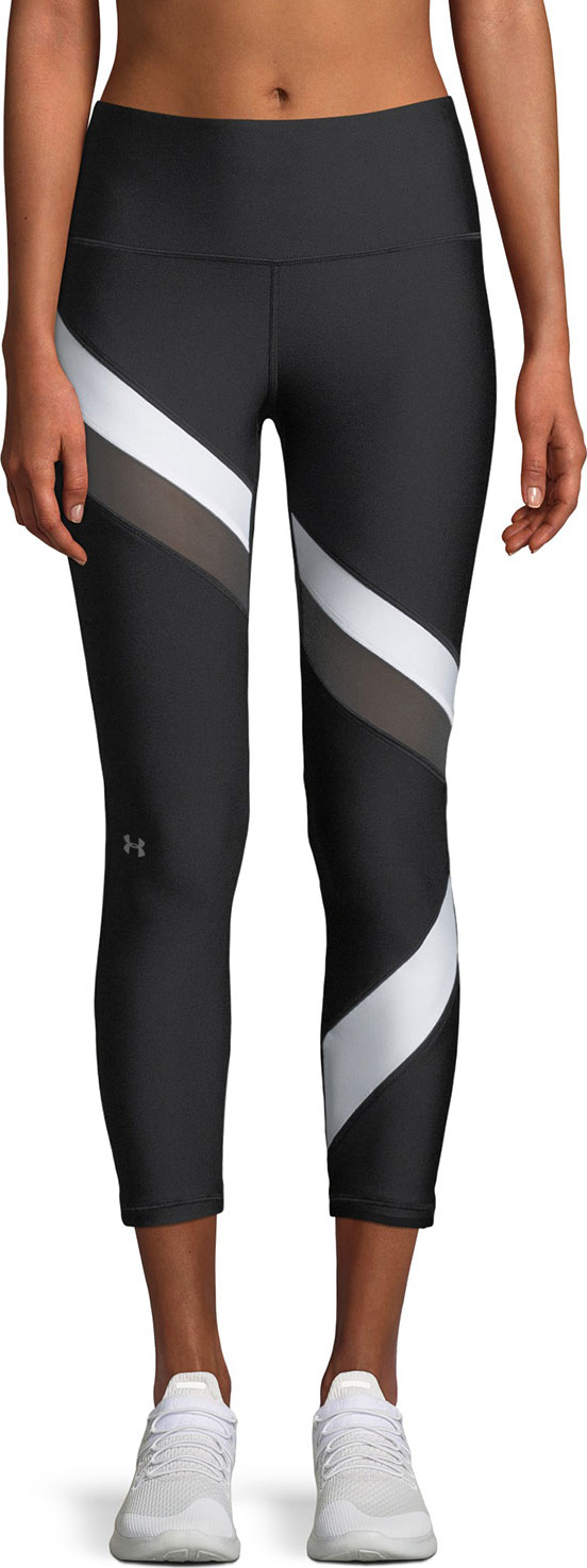 Under Armour HeatGear® Striped Cropped Performance Leggings