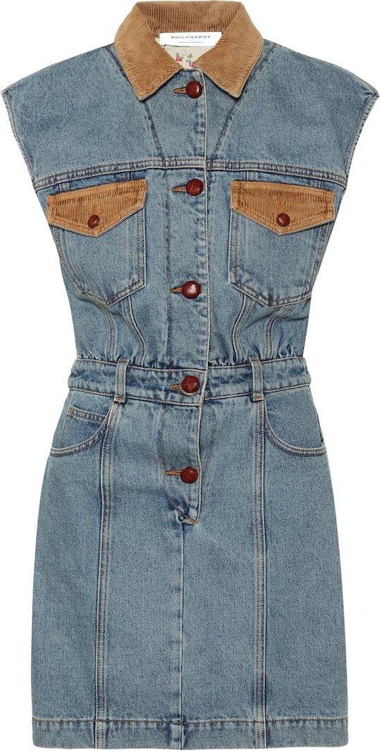 Philosophy Di Lorenzo Serafini Cotton-denim minidress
