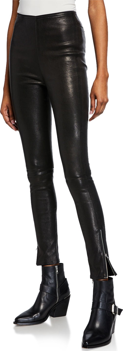 Rag & Bone Maya Skinny Leather Ankle Pants