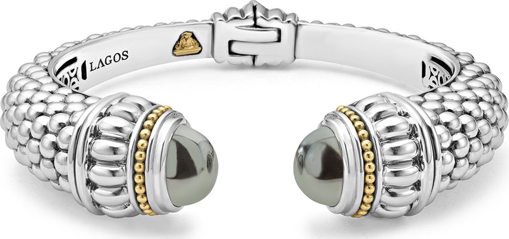 LAGOS Caviar Gemstone Hinge Cuff Bracelet