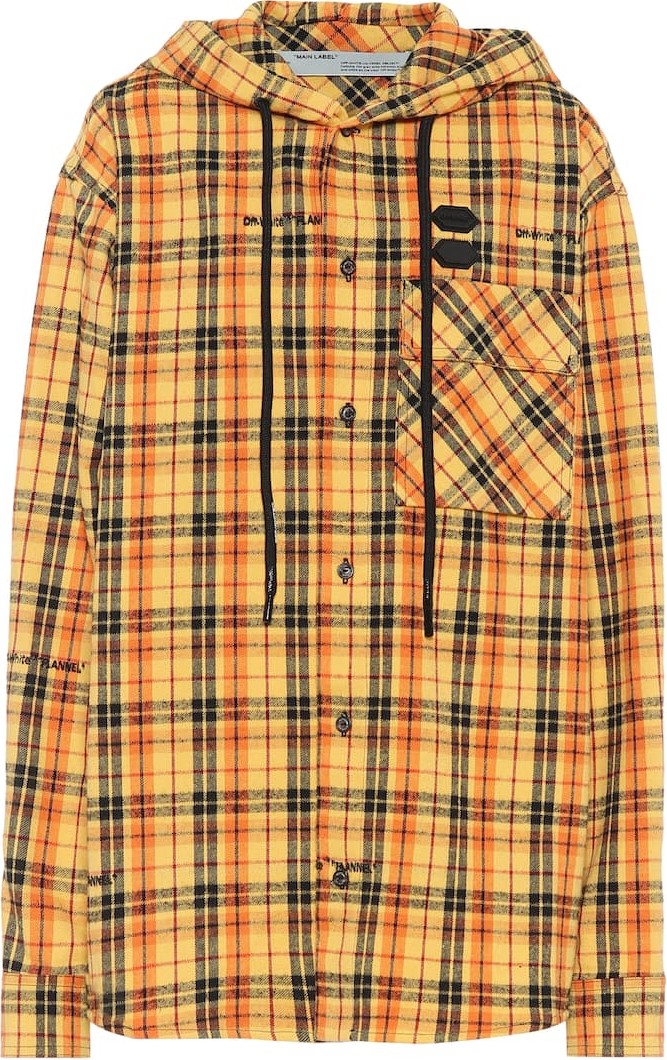 Off White Checked cotton-blend jacket