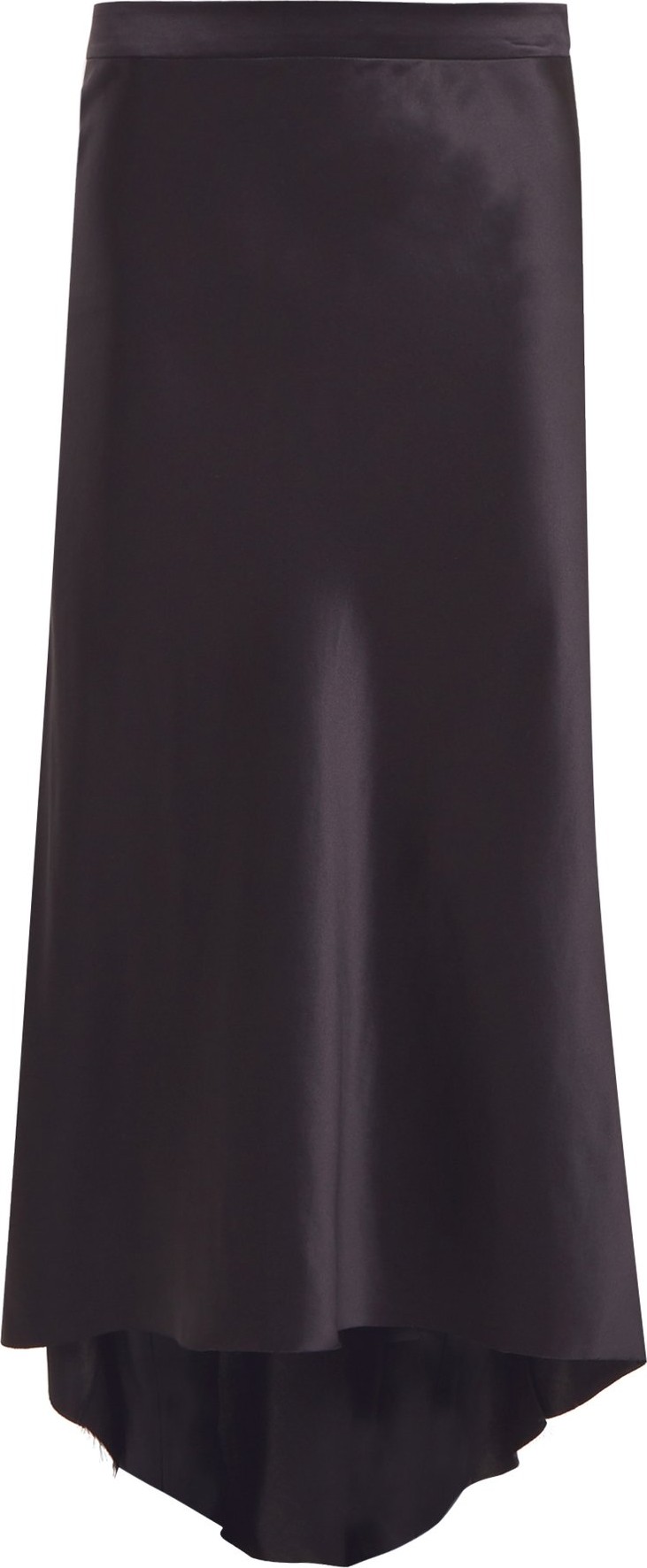 Raey Bias godet silk-satin midi slip skirt
