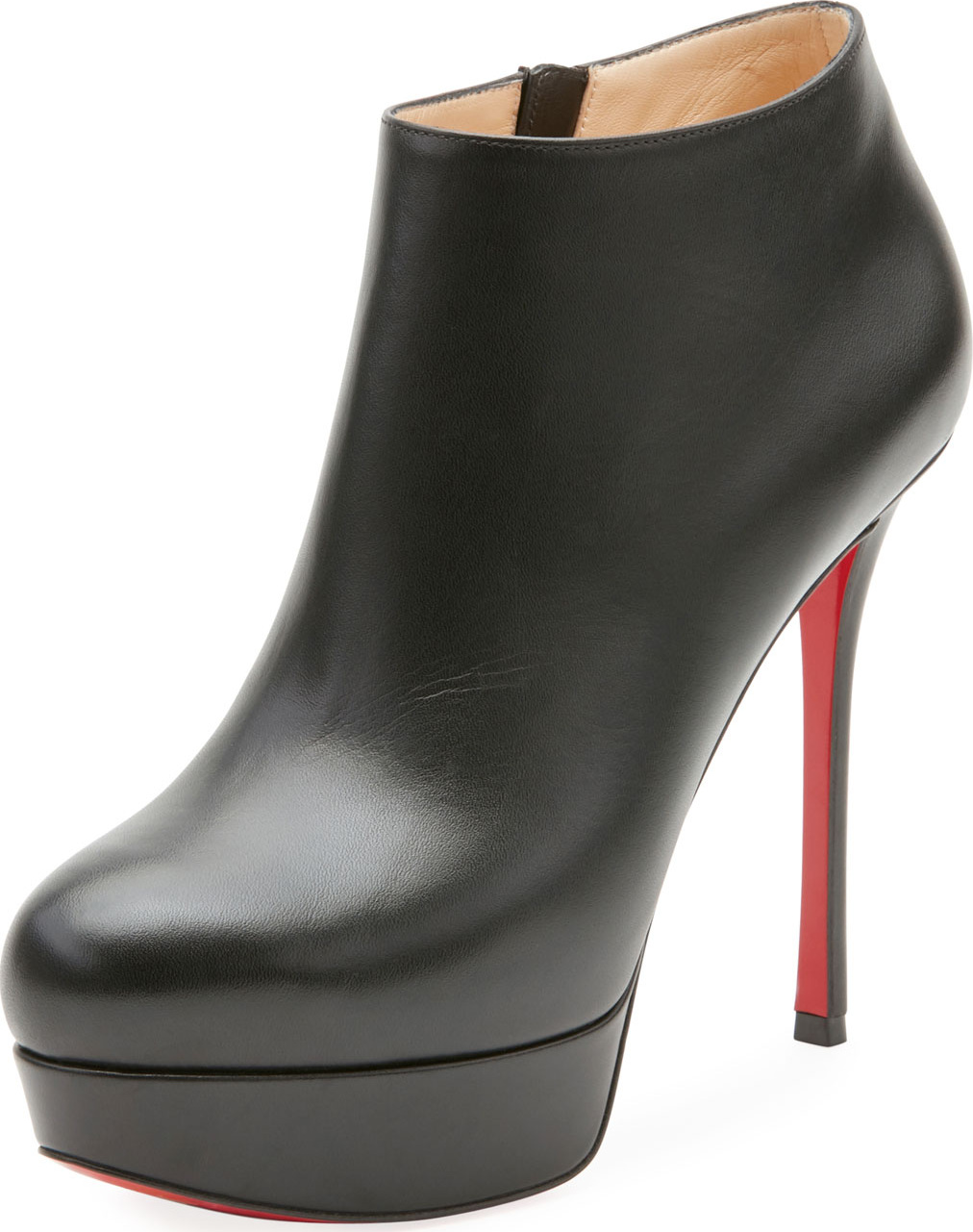 Christian Louboutin Dirdi Calf Platform Red Sole Bootie