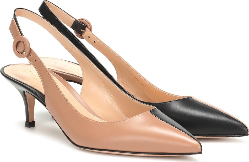 Gianvito Rossi Arleen slingback leather pumps