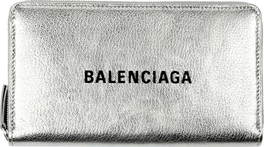 Balenciaga Everyday Metallic Leather Continental Wallet