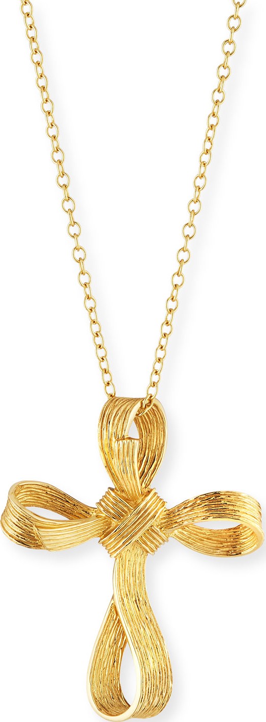 Michael Aram 18k Palm Medium Cross Pendant Necklace