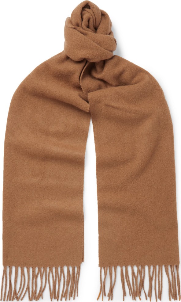 A.P.C. Remy Fringed Wool and Cashmere-Blend Scarf