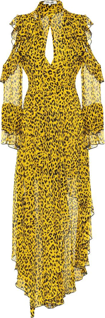 DIANE von FURSTENBERG Heyford leopard silk maxi dress