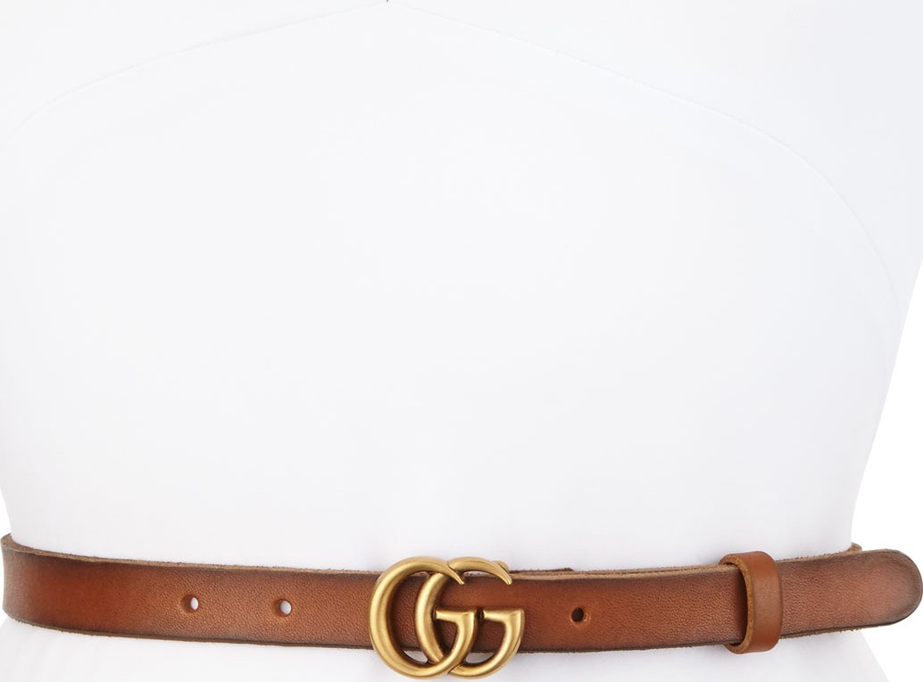 Gucci Thin GG Leather Belt