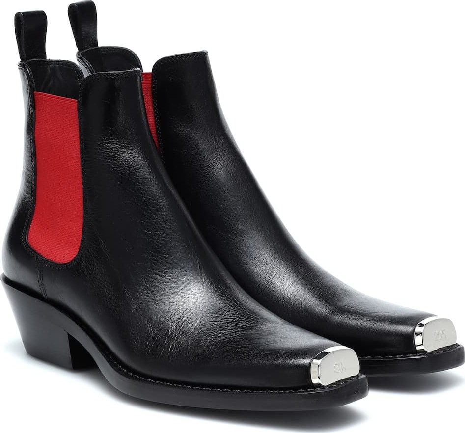 Calvin Klein 205W39NYC Western Claire leather ankle boots