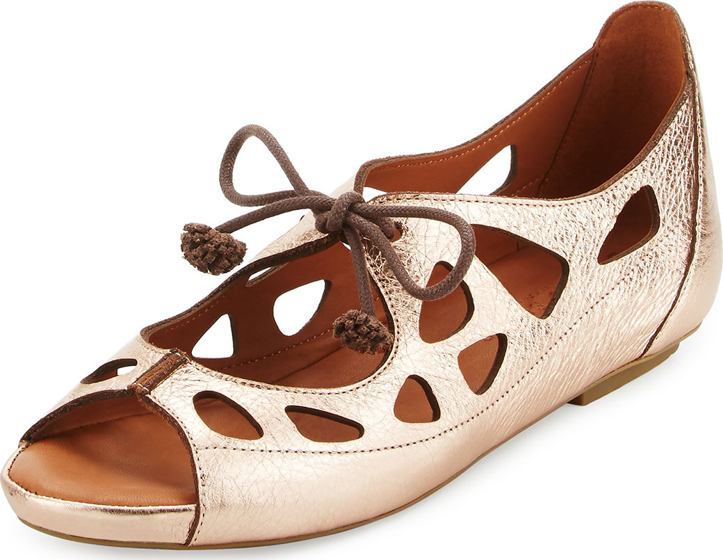 Gentle Souls Brynn Leather Lace-Up Sandal, Pink