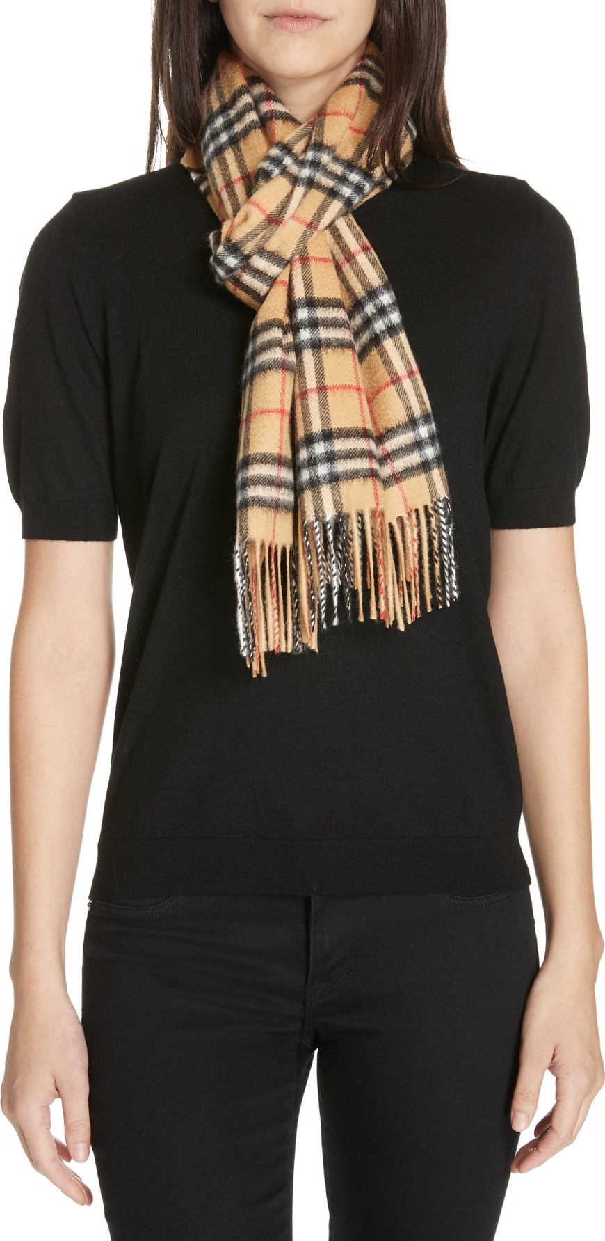 Burberry London England Vintage Check Cashmere Scarf