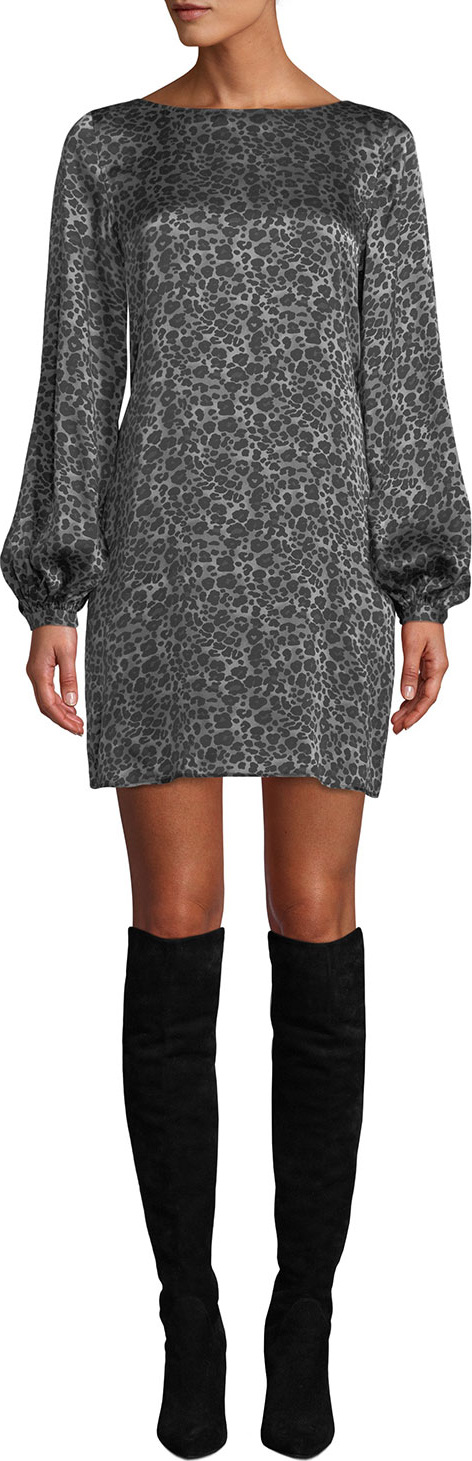 Equipment Zipporah Animal-Print Shift Dress